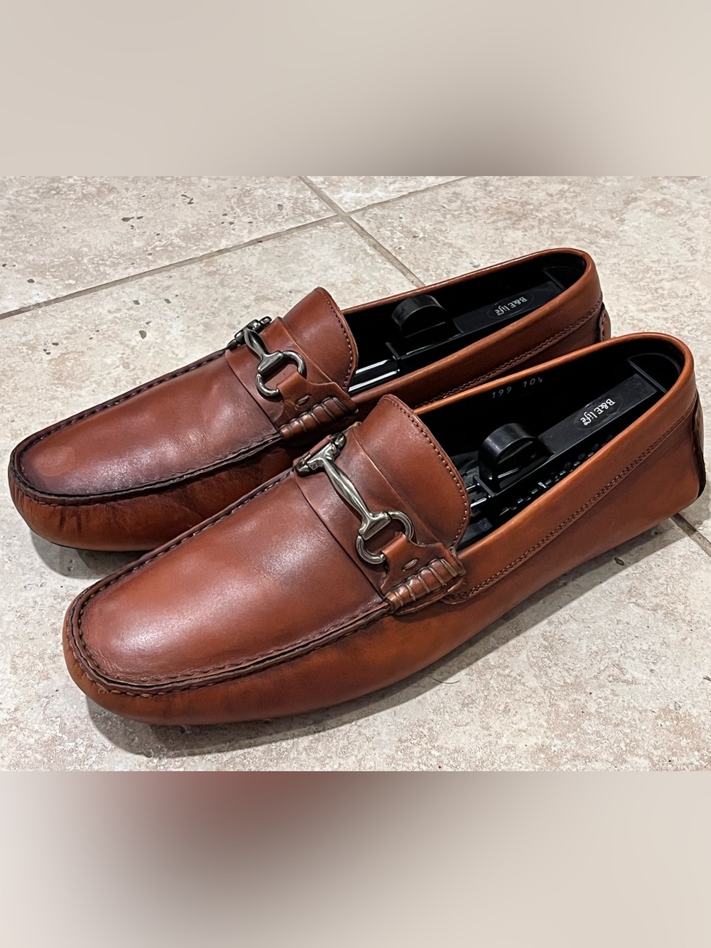 To Boot New York Men's Brown Calf Leather Bit Loafer Driving Shoes 10.5 EUC $375